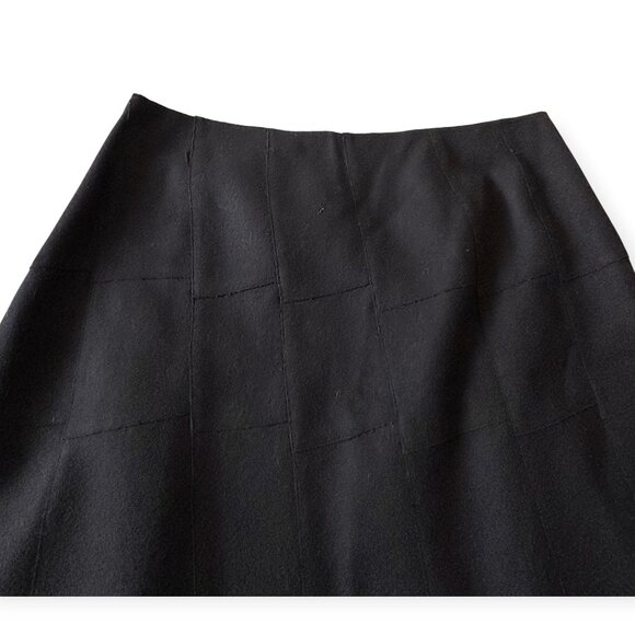 Miu Miu FW06 Felt Wool Architectural Skirt Black IT44 - Picture 9 of 13